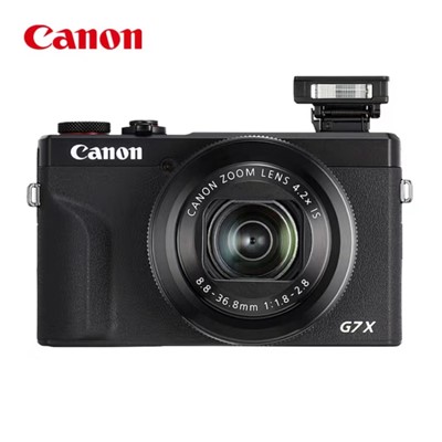 佳能（Canon）G7X3 小型数码相机黑色 （约2010万像素/平滑皮肤模式/4K视频拍摄）+128G卡+三脚架+原装电池+相机包+屏幕保护膜