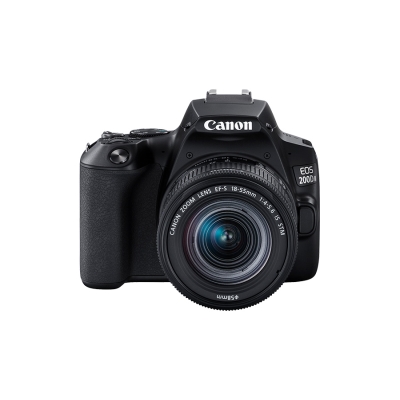 佳能（Canon） 200D2(18-55)单反相机 数码相机（EF-S18-55mm f/4-5.6 IS STM）黑色 Vlog相机视频+存储卡