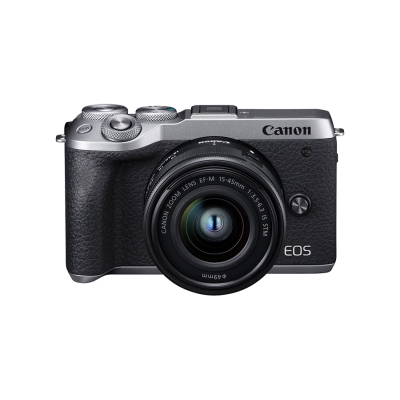 （Canon）EOS M6 Mark II(15-45)单电/微单相机 M6二代 微单相机 数码相机 银色套机 （15-45 微单镜头）Vlog相机 4K 视频拍摄