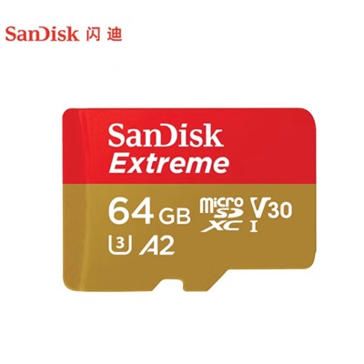 闪迪（SanDisk）SDSQXA2-064G-ZN6MA  U盘/存储卡      64GB TF（MicroSD）存储卡 U3 C10 A2 V30 4K 至尊极速移动版内存卡 读速170MB/s 写速80MB/s